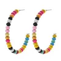 1 Pair Classic Style Geometric Beaded Enamel Alloy Ear Studs sku image 4