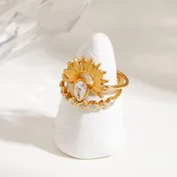 Wholesale Jewelry Vintage Style Classic Style Solar System Water Droplets 201 Stainless Steel Rings main image 1