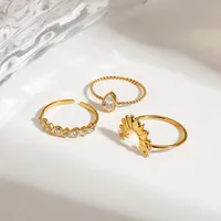 Wholesale Jewelry Vintage Style Classic Style Solar System Water Droplets 201 Stainless Steel Rings main image 4