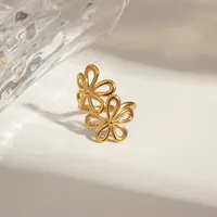Wholesale Jewelry Artistic Flower 201 Stainless Steel Rings main image 4