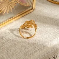 Wholesale Jewelry Artistic Flower 201 Stainless Steel Rings main image 5