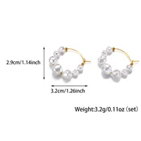 1 Pair Baroque Style Modern Style C Shape 304 Stainless Steel 18K Gold Plated Ear Studs main image 2