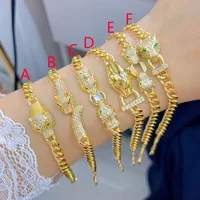 Casual Vacation Animal Jaguar Copper Polishing Inlay Zircon 18K Gold Plated Women's Bracelets main image 3