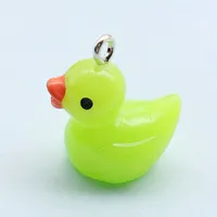 Cute Duck Resin Unisex Bag Pendant Keychain sku image 3