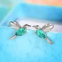 1 Pair Cute Sweet Bird Copper Zircon Ear Studs main image 4