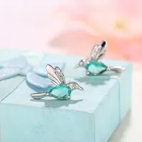 1 Pair Cute Sweet Bird Copper Zircon Ear Studs main image 2