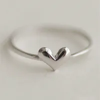 Casual Simple Style Heart Shape Copper Plating Women's Rings main image 1