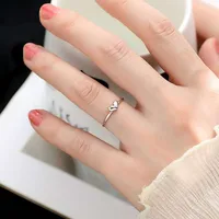 Casual Simple Style Heart Shape Copper Plating Women's Rings main image 3