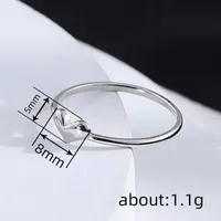 Casual Simple Style Heart Shape Copper Plating Women's Rings main image 4