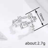 Retro Classic Style Cross Copper Women's Open Rings main image 2
