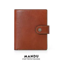 Mandu Men's Wallet New High-Grade Vertical Card Holder  Anti-Theft Swiping Wallet Coin Purse Wholesale sku image 3