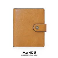 Mandu Men's Wallet New High-Grade Vertical Card Holder  Anti-Theft Swiping Wallet Coin Purse Wholesale sku image 4