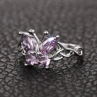 Elegant Classic Style Butterfly Copper Women's Rings main image 3