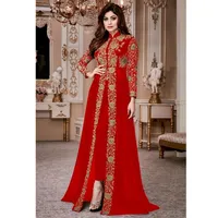 European And American Fashion Stand-up Collar & Lace Chiffon Dress Retro Style Women's Long Sleeve Lace Patchwork Waist-Slimming Dress main image 3