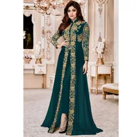 European And American Fashion Stand-up Collar & Lace Chiffon Dress Retro Style Women's Long Sleeve Lace Patchwork Waist-Slimming Dress main image 4