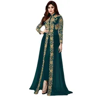 European And American Fashion Stand-up Collar & Lace Chiffon Dress Retro Style Women's Long Sleeve Lace Patchwork Waist-Slimming Dress main image 5