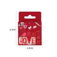 1 Set Letter Heart Shape Rose Daily Valentine'S Day Paper Cartoon Style Stickers sku image 1