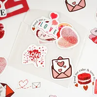 1 Set Letter Heart Shape Rose Daily Valentine'S Day Paper Cartoon Style Stickers main image 5