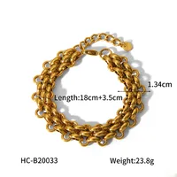 Simple Style Geometric 304 Stainless Steel Plating 18K Gold Plated Women's Bracelets sku image 26