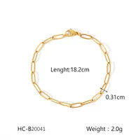Simple Style Geometric 304 Stainless Steel Plating 18K Gold Plated Women's Bracelets sku image 2