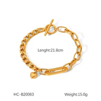 Simple Style Geometric 304 Stainless Steel Plating 18K Gold Plated Women's Bracelets sku image 10