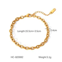 Simple Style Geometric 304 Stainless Steel Plating 18K Gold Plated Women's Bracelets sku image 3