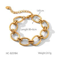 Simple Style Geometric 304 Stainless Steel Plating 18K Gold Plated Women's Bracelets sku image 11