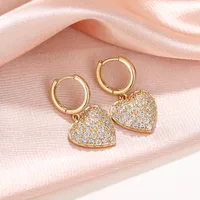 Elegant Classic Style Heart Shape Copper Zircon Women's Earrings Necklace main image 5