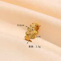IG Style Basic Commute Devil's Eye Chili 304 Stainless Steel Alloy Copper Enamel Women's Rings Bracelets sku image 2