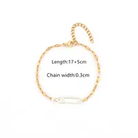 Elegant Simple Style Pin 201 Stainless Steel Copper Women's Bracelets sku image 1
