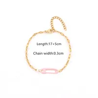Elegant Simple Style Pin 201 Stainless Steel Copper Women's Bracelets sku image 2