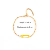 Elegant Simple Style Pin 201 Stainless Steel Copper Women's Bracelets sku image 4