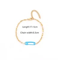 Elegant Simple Style Pin 201 Stainless Steel Copper Women's Bracelets sku image 5
