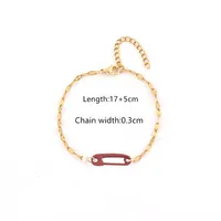 Elegant Simple Style Pin 201 Stainless Steel Copper Women's Bracelets sku image 6