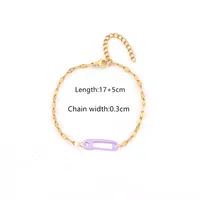 Elegant Simple Style Pin 201 Stainless Steel Copper Women's Bracelets sku image 7
