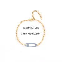 Elegant Simple Style Pin 201 Stainless Steel Copper Women's Bracelets sku image 8