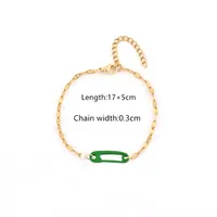Elegant Simple Style Pin 201 Stainless Steel Copper Women's Bracelets sku image 9