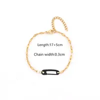 Elegant Simple Style Pin 201 Stainless Steel Copper Women's Bracelets sku image 10
