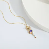 Hawaiian Animal Copper Zircon 14K Gold Plated Women's Pendant Necklace main image 4