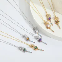 Hawaiian Animal Copper Zircon 14K Gold Plated Women's Pendant Necklace main image 6