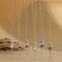 Hawaiian Animal Copper Zircon 14K Gold Plated Women's Pendant Necklace main image 1