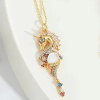 Hawaiian Animal Copper Zircon 14K Gold Plated Women's Pendant Necklace sku image 1
