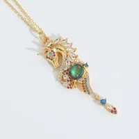 Hawaiian Animal Copper Zircon 14K Gold Plated Women's Pendant Necklace sku image 5