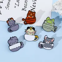 Cute Simple Style Animal Cartoon Character Alloy Stamping Stoving Varnish Plating Unisex Brooches main image 7