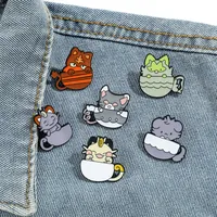 Cute Simple Style Animal Cartoon Character Alloy Stamping Stoving Varnish Plating Unisex Brooches main image 3
