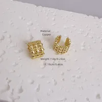 1 Pair Simple Style Classic Style Geometric Inlay Copper Copper 18K Gold Plated Ear Cuffs main image 2