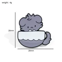 Cute Simple Style Animal Cartoon Character Alloy Stamping Stoving Varnish Plating Unisex Brooches sku image 10