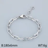 Simple Style Oval 304 Stainless Steel 18K Gold Plated Unisex Bracelets sku image 2
