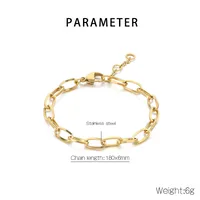 Simple Style Oval 304 Stainless Steel 18K Gold Plated Unisex Bracelets main image 2