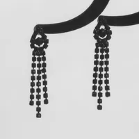 1 Pair Vacation Simple Style Solid Color Inlay Copper Rhinestones Ear Studs main image 4